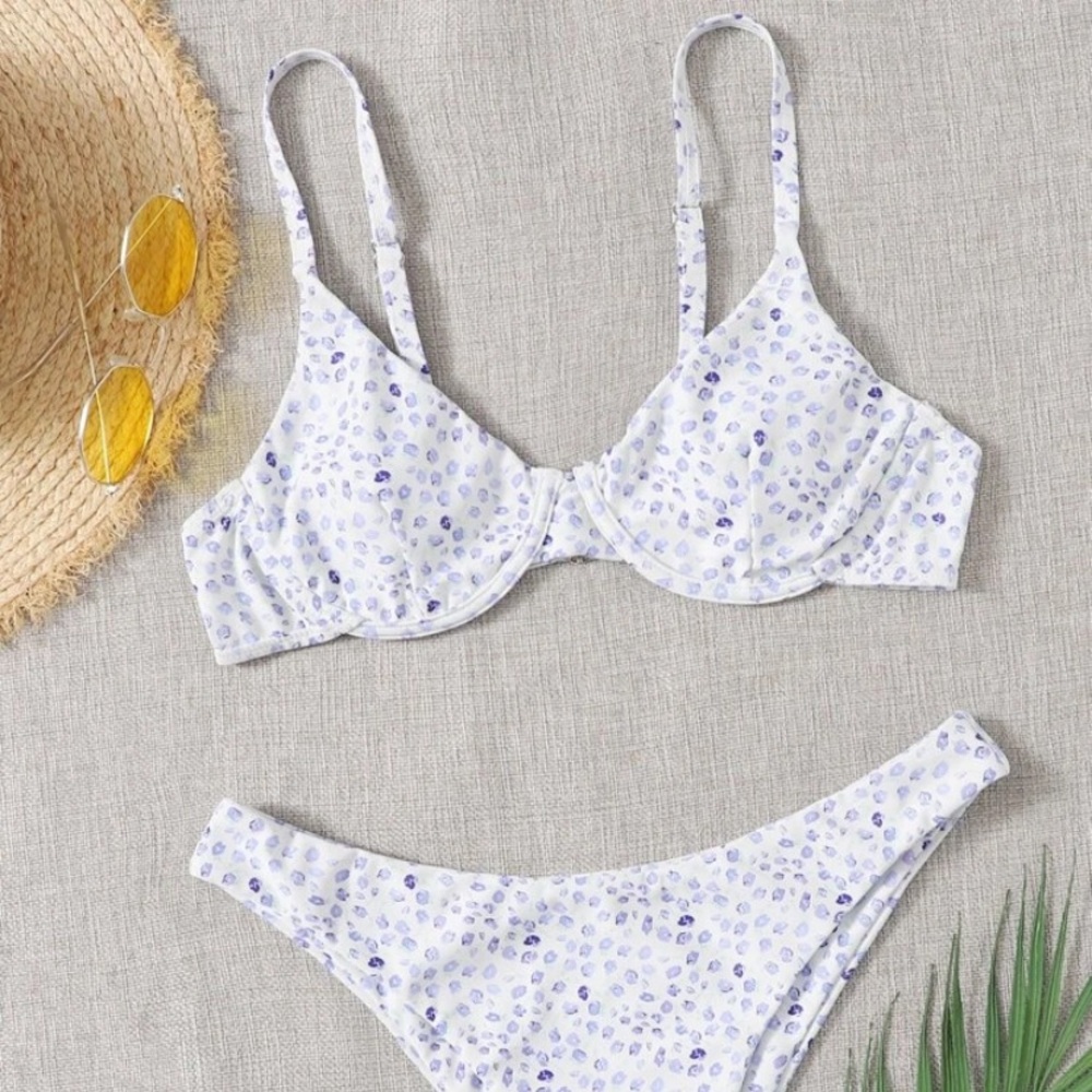 Shein Bikini set Ditsy Floral Underwire set XS